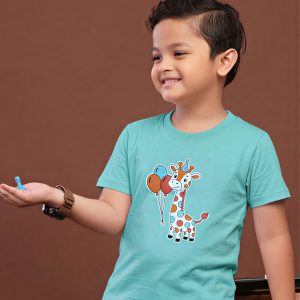 Kids Cotton Printed T Shirts for Age 2-7 Years (Purple) (Dark Sky)